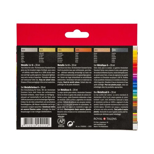 Amsterdam Set 6 x 20 ml - Metallic