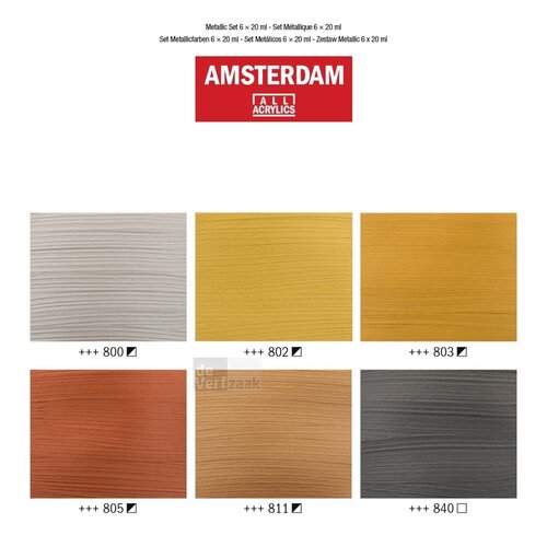 Amsterdam Set 6 x 20 ml - Metallic