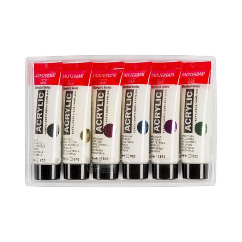 Amsterdam Standard Series Acrylics 6 x 20 ml Glasparel Set Amsterdam Standard Series Acrylics 6 x 20 ml Glasparel Set