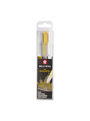 Sakura Gelly Roll - set van 3 - Zilver, Goud, Wit Sakura Gelly Roll - set van 3 - Zilver, Goud, Wit