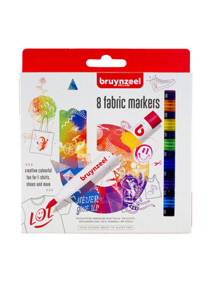 Bruynzeel Fabric Markers - 8 stuks