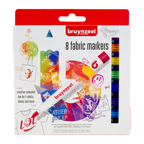 Bruynzeel Fabric Markers - 8 stuks Bruynzeel Fabric Markers - 8 stuks