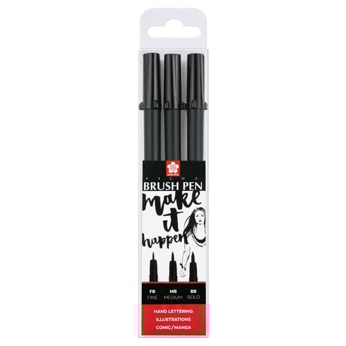 Sakura Pigma Brush Pen Set - 3 stuks Sakura Pigma Brush Pen Set - 3 stuks