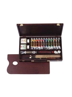 Rembrandt Olieverf Kist - set 12 x 40 ml + accessoires