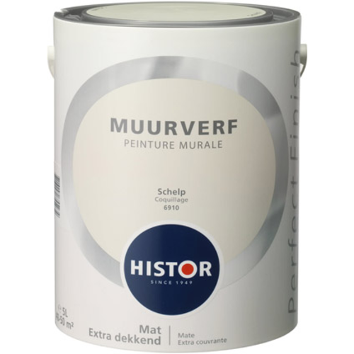 Histor Perfect Finish Muurverf Mat - Schelp - 5 liter Histor Perfect Finish Muurverf Mat - Schelp - 5 liter