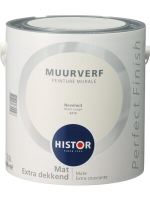 Histor Perfect Finish Muurverf Mat - Nevelwit - 2,5 liter