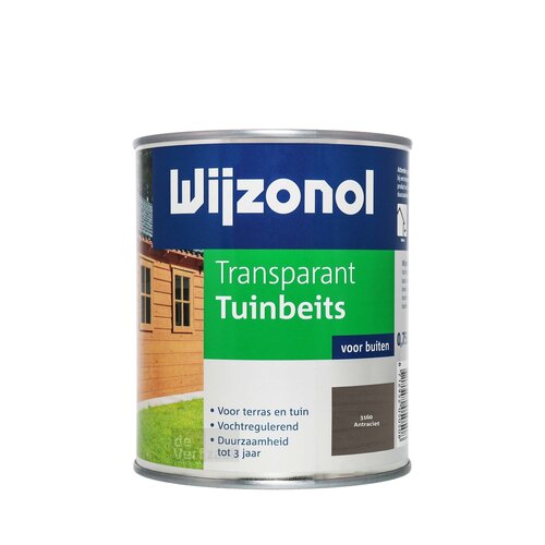 Wijzonol Transparant Tuinbeits - Antraciet Wijzonol Transparant Tuinbeits - Antraciet