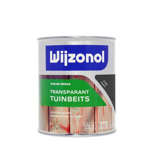 Wijzonol Transparant Tuinbeits - Zwart Wijzonol Transparant Tuinbeits - Zwart