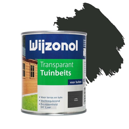 Wijzonol Transparant Tuinbeits - Zwart Wijzonol Transparant Tuinbeits - Zwart