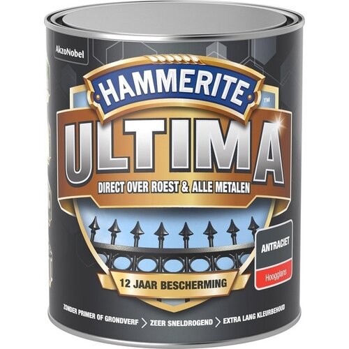 Hammerite Ultima Hoogglans - Antraciet Hammerite Ultima Hoogglans - Antraciet