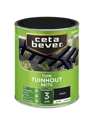 Cetabever Tuinhout Beits Dekkend Zijdeglans - Zwart