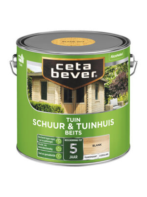 Cetabever Schuur en Tuinhuis Beits Transparant Zijdeglans - Blank