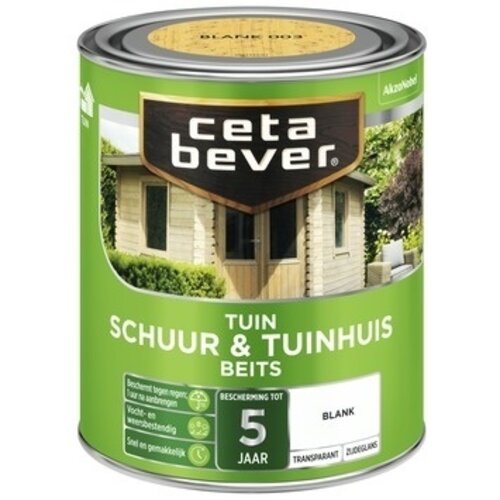 Cetabever Schuur en Tuinhuis Beits Transparant Zijdeglans - Blank Cetabever Schuur en Tuinhuis Beits Transparant Zijdeglans - Blank