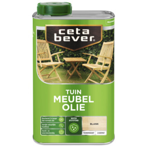 Cetabever Tuin Meubel Olie Transparant Zijdemat - Blank - 1 liter Cetabever Tuin Meubel Olie Transparant Zijdemat - Blank - 1 liter