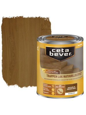 Cetabever Trappen Lak Natuurlijk Effect Mat - Brown Wash - 0,75 liter