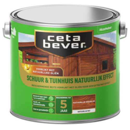 Cetabever Beits Schuur en Tuinhuis Natuurlijk Effect Mat - Douglas Cetabever Beits Schuur en Tuinhuis Natuurlijk Effect Mat - Douglas