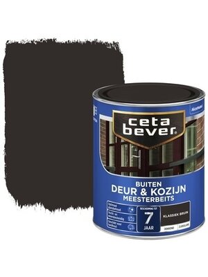 Cetabever Meesterbeits Deur en Kozijn Dekkend Zijdeglans - Klassiek Bruin - 0,75 liter