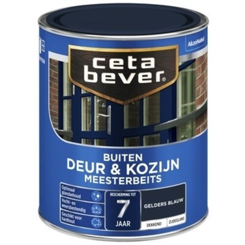 Cetabever Meesterbeits Deur en Kozijn Dekkend Zijdeglans - Gelders Blauw - 0,75 liter Cetabever Meesterbeits Deur en Kozijn Dekkend Zijdeglans - Gelders Blauw - 0,75 liter