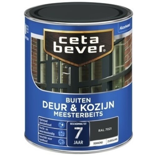 Cetabever Meesterbeits Deur en Kozijn Dekkend Zijdeglans - RAL 7021 Cetabever Meesterbeits Deur en Kozijn Dekkend Zijdeglans - RAL 7021