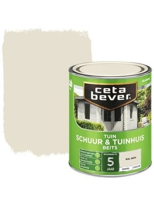 Cetabever Schuur en Tuinhuis Beits Dekkend Zijdeglans - RAL 9001 - 0,75 liter