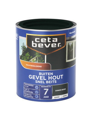 Cetabever Gevel en Kozijn Snel Beits Dekkend Zijdemat - Donker Groen