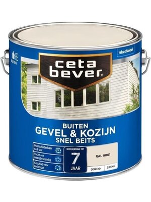 Cetabever Gevel en Kozijn Snel Beits Dekkend Zijdemat - RAL 9001