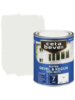 Cetabever Gevel en Kozijn Snel Beits Dekkend Zijdemat - Wit