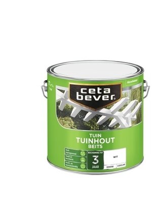 Cetabever Tuinhout Beits Dekkend Zijdeglans - Wit