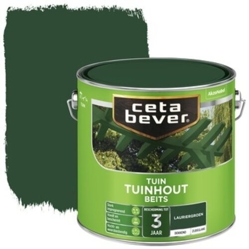Cetabever Tuinhout Beits Dekkend Zijdeglans - Lauriergroen Cetabever Tuinhout Beits Dekkend Zijdeglans - Lauriergroen