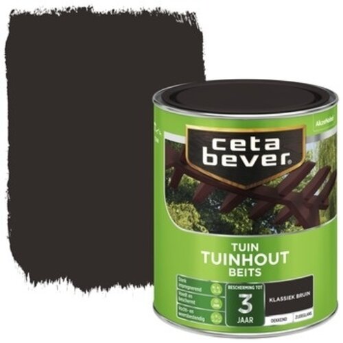 Cetabever Tuinhout Beits Dekkend Zijdeglans - Klassiekbruin Cetabever Tuinhout Beits Dekkend Zijdeglans - Klassiekbruin