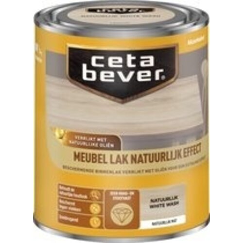 Cetabever Meubel Lak Natuurlijk Effect Mat - White Wash - 0,75 liter Cetabever Meubel Lak Natuurlijk Effect Mat - White Wash - 0,75 liter