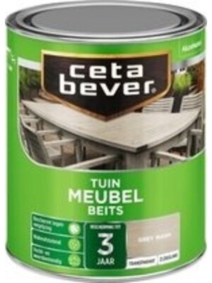 Cetabever Tuin Meubel Beits Transparant Zijdeglans - Grey Wash - 0,75 liter