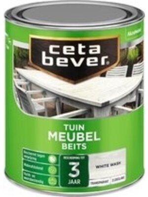 Cetabever Tuin Meubel Beits Transparant Zijdeglans - White Wash - 0,75 liter