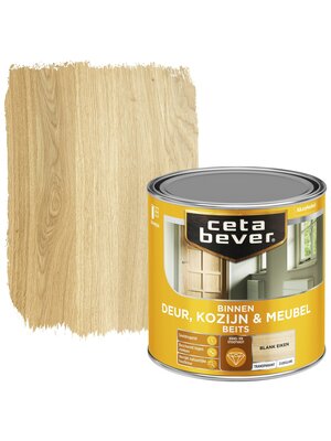 Cetabever Binnenbeits Deur Kozijn en Meubel Transparant Zijdeglans - Blank Eiken