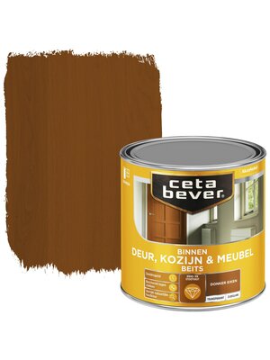 Cetabever Binnenbeits Deur Kozijn en Meubel Transparant Zijdeglans - Donker Eiken