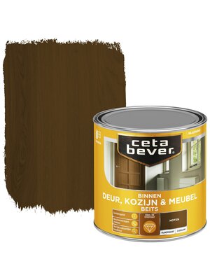 Cetabever Binnenbeits Deur Kozijn en Meubel Transparant Zijdeglans - Noten