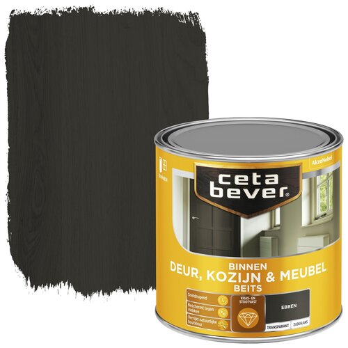 Cetabever Binnenbeits Deur Kozijn en Meubel Transparant Zijdeglans - Ebben Cetabever Binnenbeits Deur Kozijn en Meubel Transparant Zijdeglans - Ebben