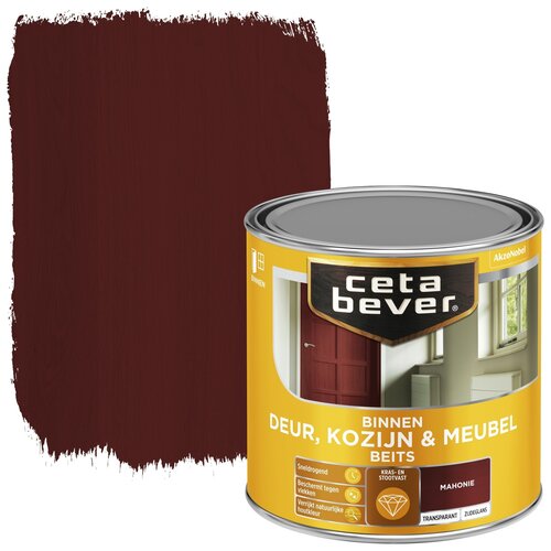 Cetabever Binnenbeits Deur Kozijn en Meubel Transparant Zijdeglans - Mahonie Cetabever Binnenbeits Deur Kozijn en Meubel Transparant Zijdeglans - Mahonie