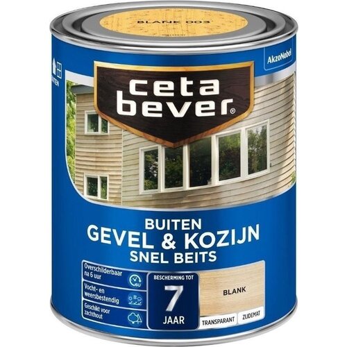 Cetabever Gevel en Kozijn Snel Beits Transparant Zijdemat - Blank Cetabever Gevel en Kozijn Snel Beits Transparant Zijdemat - Blank