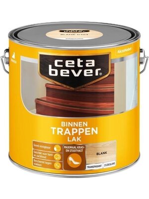 Cetabever Trappen Lak Binnen Transparant Zijdeglans - Blank - 2,5 liter