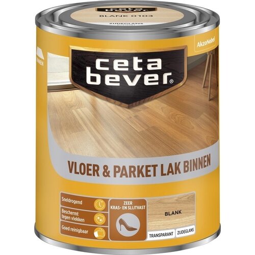 Cetabever Vloer en Parket Lak Binnen Transparant Zijdeglans - Blank Cetabever Vloer en Parket Lak Binnen Transparant Zijdeglans - Blank