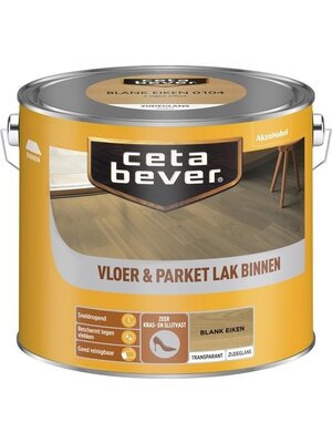 Cetabever Vloer en Parket Lak Binnen Transparant Zijdeglans - Blank Eiken - 2,5 liter