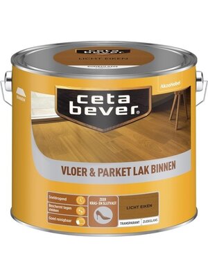 Cetabever Vloer en Parket Lak Binnen Transparant Zijdeglans - Licht Eiken