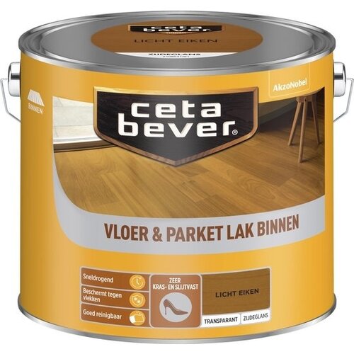 Cetabever Vloer en Parket Lak Binnen Transparant Zijdeglans - Licht Eiken Cetabever Vloer en Parket Lak Binnen Transparant Zijdeglans - Licht Eiken
