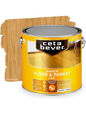 Cetabever Vloer en Parket Lak Binnen Transparant Zijdeglans - Antiek Grenen - 2,5 liter