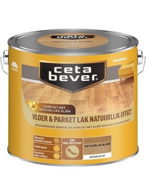 Cetabever Vloer en Parket Lak Natuurlijk Effect Mat - Blank - 2,5 liter