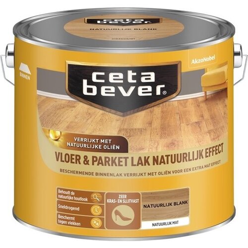 Cetabever Vloer en Parket Lak Natuurlijk Effect Mat - Blank - 2,5 liter Cetabever Vloer en Parket Lak Natuurlijk Effect Mat - Blank - 2,5 liter