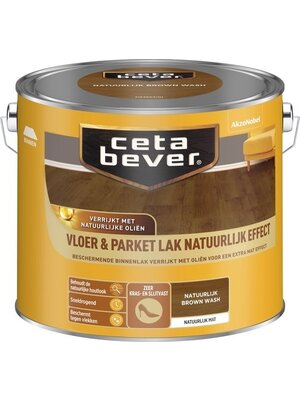 Cetabever Vloer en Parket Lak Natuurlijk Effect Mat - Brown Wash - 2,5 liter