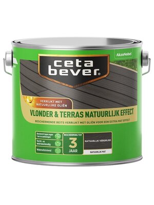 Cetabever Vlonder en Terras Natuurlijk Effect Mat - Vergrijsd - 2,5 liter