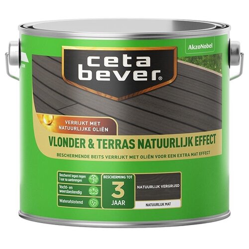 Cetabever Vlonder en Terras Natuurlijk Effect Mat - Vergrijsd - 2,5 liter Cetabever Vlonder en Terras Natuurlijk Effect Mat - Vergrijsd - 2,5 liter